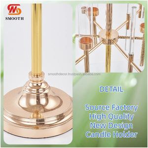 Candélabre de mariage en acrylique de haute qualité, design miroir, porte-bougie, qualité export - Product Image 2