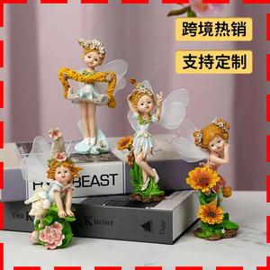 <b>Flower</b> Fairy Figurine QH-21536 Handmade Outdoor Garden Balcony Decoration Home <b>Display</b> - Product Image 2