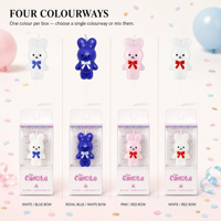 Bougies originales en forme de lapin avec nœud papillon, qualité alimentaire, emballage individuel en PET pour gâteau d'anniversaire d'enfants, vente en gros