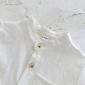 幼児用ピュアコットンセット子供用シンプルで快適なシャツショーツ2点セット - Product Image 4