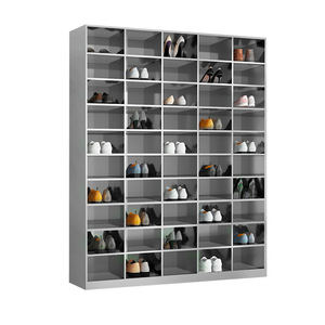 Zapatero de Acero Inoxidable de 5 Niveles y 9 Puertas para Oficina, Estante de Almacenamiento a Prueba de Polvo - Product Image 1
