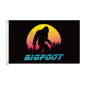 Aozhan Drapeaux Sasquatch personnalisés 3x5ft 100% Polyester Impression numérique double face Bannière <span class=keywords><strong>Bigfoot</strong></span> Publicité promotionnelle - Product Image 1