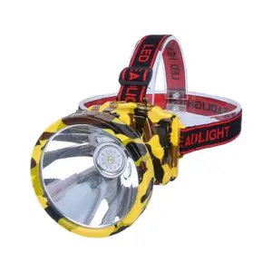 LED 헤드 라이트 맞춤형 ABS 위장 쉘 충전식 리튬 배터리 채광 사냥 헤드 라이트