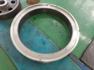 Engrenage rotatif personnalisé de transmission robuste, engrenage droit à anneau interne de grand diamètre en acier forgé - Product Image 5