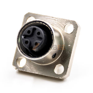 Connecteur femelle à montage sur panneau à 4 broches de type <span class=keywords><strong>A</strong></span>, à bride carrée IP67, M12, pour machines à vibrations élevées - Product Image 3