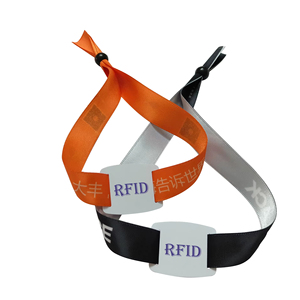 Pulsera de Poliéster Tejido Impermeable con Cierre Ajustable y Tecnología <span class=keywords><strong>RFID</strong></span> NFC Personalizada para Hoteles, Conciertos y Eventos - Product Image 1