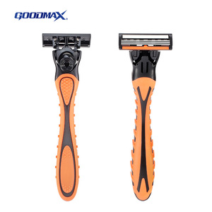 Goodmax Icebreaker 3 Blade Manual <b>Razor</b> Stainless Steel Handle Multi-color <b>for</b> <b>Men</b> Face Shaving - Product Image 1