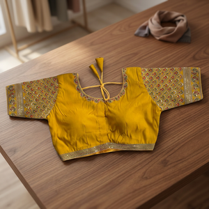 Blusa readymade elegante sin esfuerzo Seda Elegante y cómoda Listo para usar Diseñador Nuestra colección de blusas readymade Premium - Product Image 3