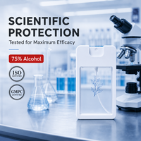 Spray désinfectant pour les mains antibactérien à 75 % d'alcool, format poche, séchage rapide, nettoyage des mains sans eau, durée de conservation de 3 ans