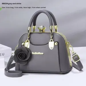 <span class=keywords><strong>Sac</strong></span> à main pour femme élégant, forme carrée texturée, fermeture éclair, petite fleur, coquille, <span class=keywords><strong>sac</strong></span> décontracté tendance, <span class=keywords><strong>sac</strong></span> pour maman, sacs transfrontaliers - Product Image 2