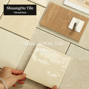 Gạch lát nền, gạch ốp tường nhà bếp kiểu Pháp, gạch mosaic men sứ, đá mài bóng, đá vôi màu be Jura - Product Image 5