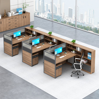 Muebles de oficina modulares de lujo en forma de L, cubículo de oficina moderno, estación de trabajo para el personal, mesa de escritorio, muebles de oficina, escritorio de empleado