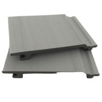 Panneau de Bardage Extérieur WPC Rainuré Étanche Décoratif pour Murs Extérieurs