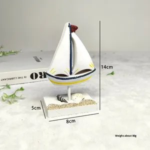 Decoraciones <span class=keywords><strong>de</strong></span> Madera <span class=keywords><strong>de</strong></span> Estilo Mediterráneo, Serie Océano, con Velero, Faro, Concha Marina, Estrella <span class=keywords><strong>de</strong></span> <span class=keywords><strong>Mar</strong></span> y Peces - Product Image 6