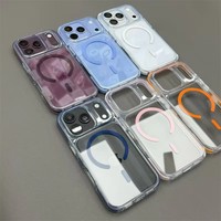 Muestras Gratis, Funda Magnética Resistente a Impactos para iPhone 17 18 Pro Max, Transparente, Antideslizante, Duradera, de TPU y PC, en Colores Modernos