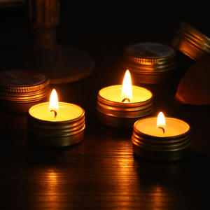 Bougie parfumée en cire végétale, boîte en métal ronde, aromathérapie, durée de combustion de 3 heures - Product Image 3
