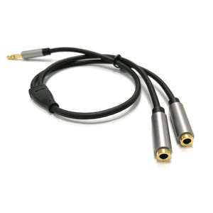 Divisor de auriculares estéreo doble divisor de auriculares de <span class=keywords><strong>2</strong></span> vías 3,5mm Y <span class=keywords><strong>Cable</strong></span> divisor de Audio para auriculares - Product Image 1