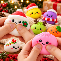 Calendrier de l'Avent de Noël 2027 – 24 Jours de Mystères : Jouets Squishy TPR en Forme de Dumpling, Anti-Stress, Sensoriels, Boîte Mystère, Cadeau pour Enfants