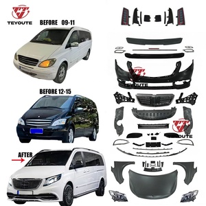 Kit carrosserie modifié TEYOUTE, pare-chocs, capot, phares, feux arrière pour <span class=keywords><strong>Mercedes</strong></span> Vito <span class=keywords><strong>Viano</strong></span> 06-15, kit de lifting, mise à niveau vers 23 Maybach - Product Image 2