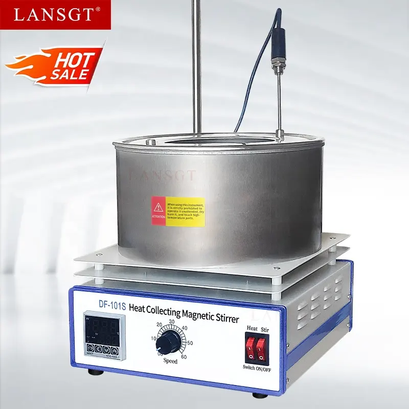 LED Heat Collecting Magnetic Stirrer Heat Conduction Oil Water Bath Scientific Instruments Manufacturers for sale