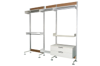 Système d'étagères modulaires en métal de type minimaliste nordique, étagères durables, réglables en hauteur, multifonctionnelles, avec tiroirs