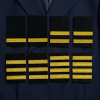 Écusson d'épaule brodé de qualité supérieure pour uniforme de pilote, en toile 3D, design personnalisé, avec attache papillon, pour chapeaux simples