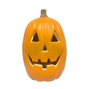 Thủ công mỹ nghệ màu cam bí ngô thu hoạch trang trí nhân tạo Halloween Mùa Thu Nhựa bí ngô cho trang trí trong nhà