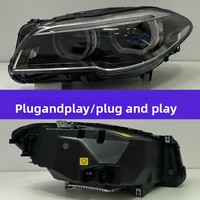 Pour BMW Série 5 F10 2010-2017, ensemble de phares à LED bicolores avec projecteur laser Angel-Eye 12V et clignotants