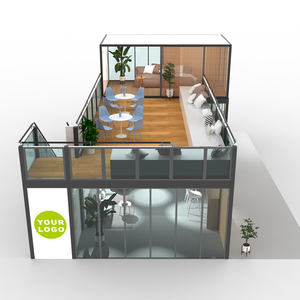 Plataforma de dos niveles para salón, sistema de exhibición de doble cubierta, fácil café 2, con cabinas de salón, Feria de servicio pesado - Product Image 5