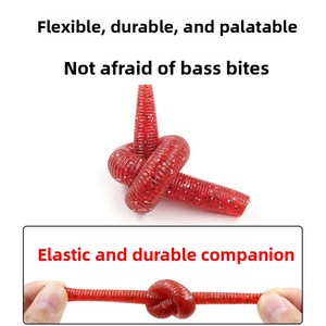 Aotuo Leurre souple artificiel en PVC, type ver <span class=keywords><strong>de</strong></span> terre, 3 et 4 pouces, pour la pêche au drop shot au bar - Product Image 2