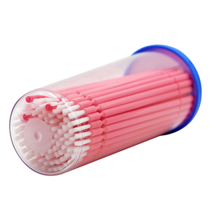 Paquete de 100 Aplicadores de Microcepillos Desechables, Cepillo Portátil para Limpiar Pegamento de Pestañas, para Extensiones de Pestañas - Product Image 1