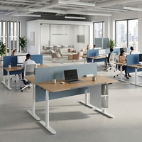 Ensemble de chaise de bureau moderne convertible en métal avec plateau en bois, ergonomique, réglable en hauteur, et armoire de rangement mobile électrique pour le haut de gamme