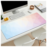 Tapis de souris de jeu unisexe en caoutchouc naturel écologique, grand format, imperméable et antidérapant, avec design color-block tendance, en stock