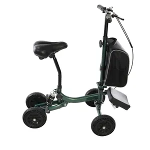 Medical Therapy Equipment Seated Walker With Storage Bag For Foot Injuries With Braking System Steel Frame Seated Scooter