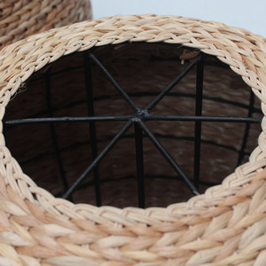 Handmade Straw Woven <b>Round</b> <b>Stool</b> Natural Color Home Ottoman For Living Room And Children's Use - Product Image 4