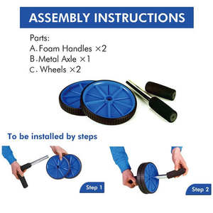 <span class=keywords><strong>Rueda</strong></span> Abdominal para Ejercicios de Abdomen y Estómago, <span class=keywords><strong>Rueda</strong></span> para Gimnasio en Casa con Asas Antideslizantes - Product Image 6