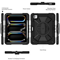Coque de protection antichoc de qualité industrielle série Armor avec support multi-angles pour iPad 11 Pro M5 2025 A3357