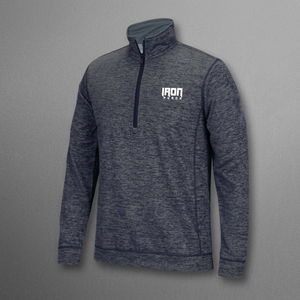 Sudadera de punto de poliéster de talla grande para hombre, con cremallera de un cuarto, cuello alto, color liso, de secado rápido, para invierno - Product Image 3