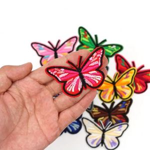 Appliques thermocollantes brodées papillon style industriel, logo animal personnalisé, appliques à coudre pour vêtements, forme personnalisée en sergé, multi-usages - Product Image 1
