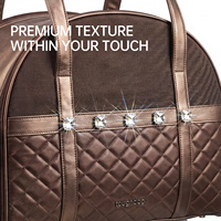 Sac de transport portable pour chat et chien Touchdog FLuxury Fashion en polyester, solide, décontracté, grande capacité, imperméable, à bandoulière, souple