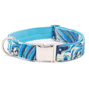 Hochwertige rosa Hunde halsband Leine Combo Robustes Nylon leder <span class=keywords><strong>PU</strong></span> Schnell verschluss Western Style Light Safe für Welpen Spaziergänge - Product Image 1