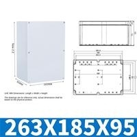 IP65 ABS Wasserdichte F-Serie Ohrenlose, Nicht-Transparente Schraubdeckelabdeckung. Siehe Produktsite für Abmessungen.