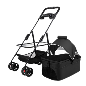 รถ<span class=keywords><strong>เข็น</strong></span>สำหรับสัตว์เลี้ยงรถเข็นกลางแจ้งสำหรับสุนัขขนาดใหญ่แมวปีน<span class=keywords><strong>บันได</strong></span>รถ<span class=keywords><strong>เข็น</strong></span>สำหรับสัตว์เลี้ยงพร้อมที่วางถ้วย - Product Image 4