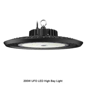 140lm/w Industrie IP65 Hoch regal 100w 150W 200W UFO LED Hoch regal lampe für Decken werkstatt Lager Garage Shop Industrie