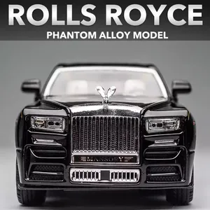 Coche de Juguete de Metal de Aleación de Zinc, <span class=keywords><strong>Rolls</strong></span> <span class=keywords><strong>Royce</strong></span> <span class=keywords><strong>Phantom</strong></span> a Escala 1/24, con Función de Retroceso, para Mayores de 14 Años, Colección de Regalos - Product Image 2