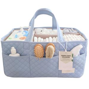 Organizador de Pañales para Bebé, Organizador de Almacenamiento Acolchado para Artículos Esenciales de Recién Nacidos y Estación de Cambio de Pañales - Product Image 1