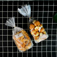 Minlee clair Opp Toast sac épaissi Pp fond carré debout cuisson gâteau baguette de pain Doggy sac Ziplock sac
