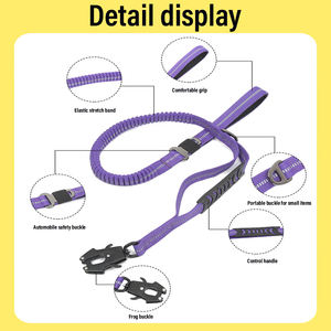 2025 nouveau Design rétractable réfléchissant grenouille boucle <span class=keywords><strong>chien</strong></span> laisse moyen grand chiens tactique Nylon réglable pliable Offre Spéciale métal - Product Image 3