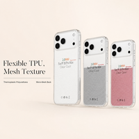 Coque de protection souple transparente 2-en-1 en TPU pour iPhone 17 Pro, avec motif imprimé bicolore, vente en gros