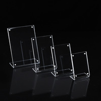 QR code stand affichage en forme de L acrylique forte table magnétique carte plexiglas support publicité signe menu prix table signe